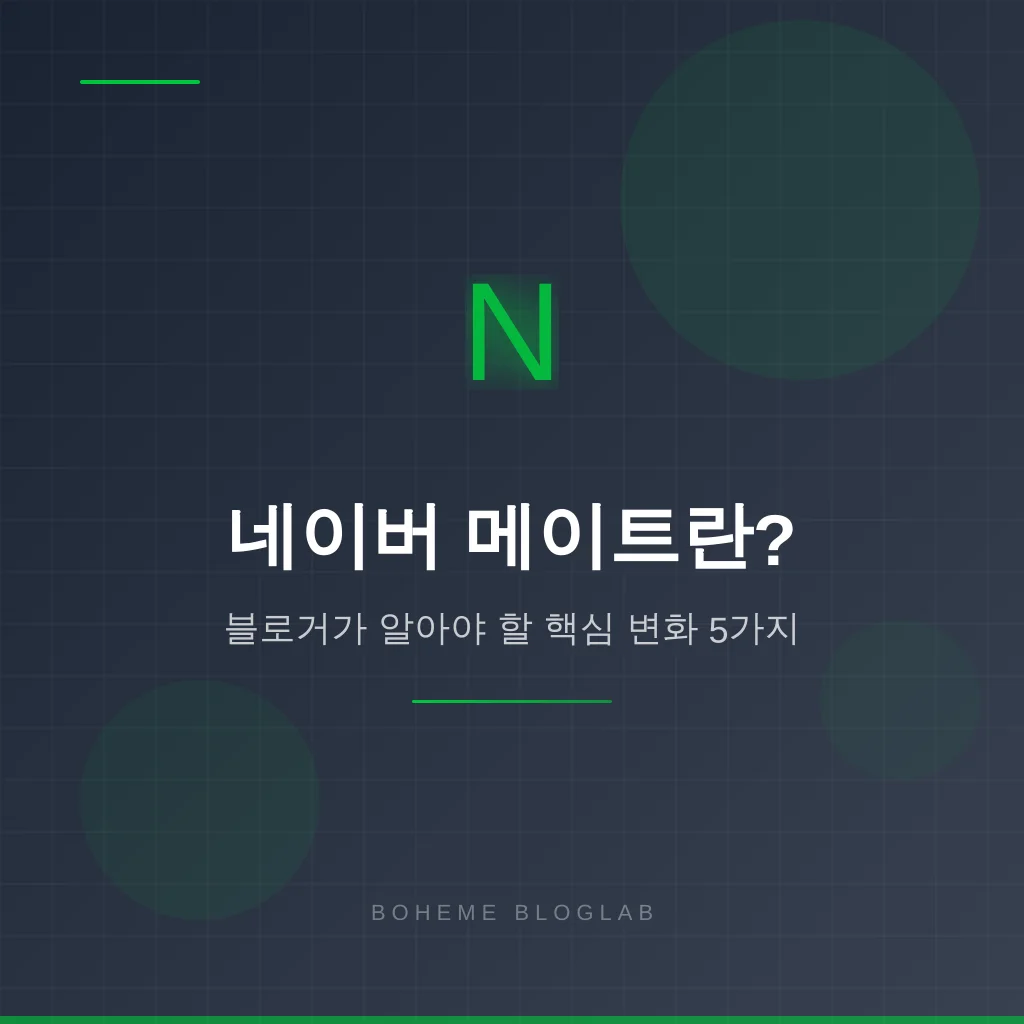 네이버 메이트란? 블로거가 반드시 알아야 할 핵심 변화 5가지