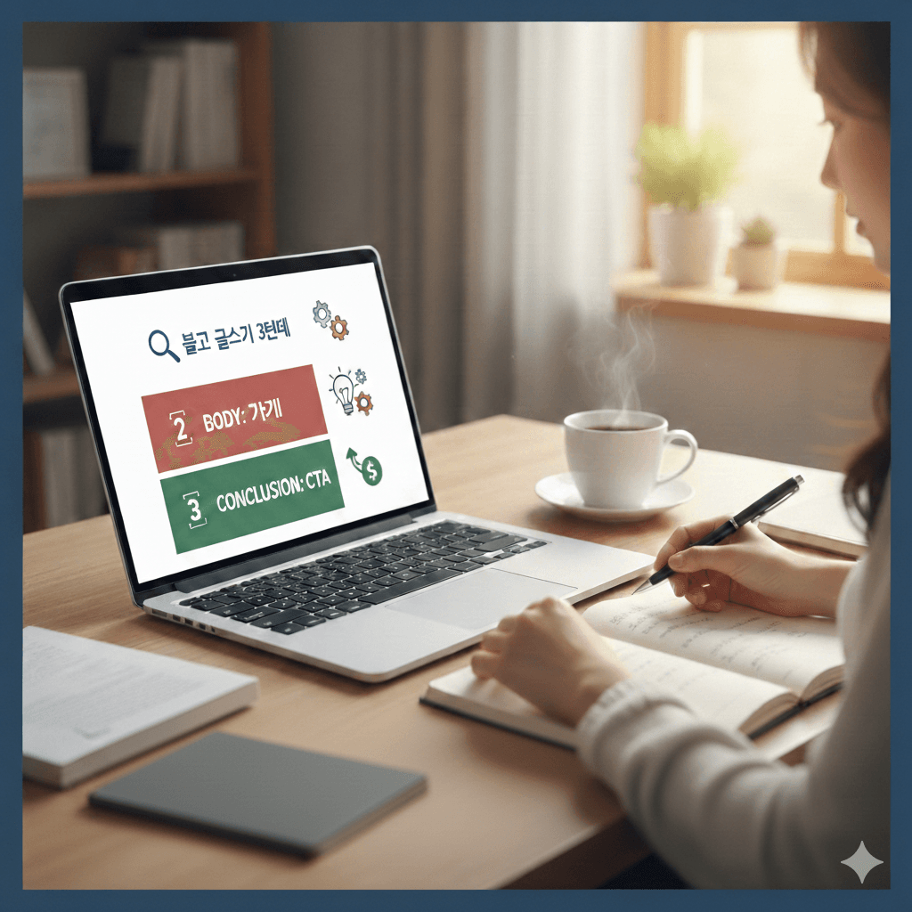 블로그 수익화, 3단계 글쓰기면 끝